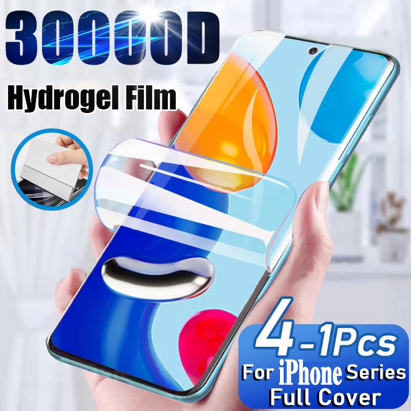 Hydrogel Screen Protector - 1-4PCS Soft Hydrogel Film For iPhone