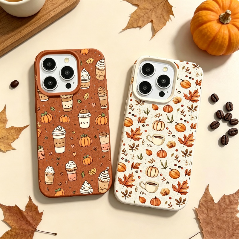Oppo Reno 12 - Autumn Leaf Pumpkin Coffee Pattern Phone