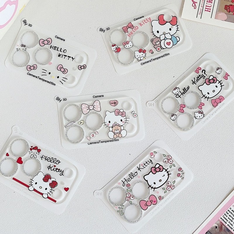 Cute Hello Kitty Glitter Camer - Tempered Glass Screen 9H recension och pris