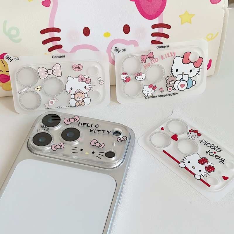 Cute Hello Kitty Glitter Camer - Tempered Glass Screen 9H recension och pris
